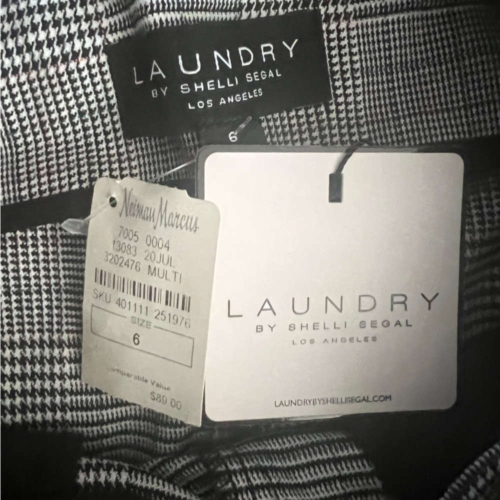 Laundry by Shelli Segal Glen Plaid Wide Leg Pants - NWT - Sz 6 - Picture 6 of 10